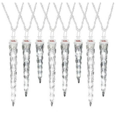 48-Light White Shooting Star Icicle LED String Light (8-Count) Christmas Decoration