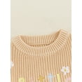 Baby Boy Girl Halloween Sweater Letter Floral Embroidery Long Sleeve