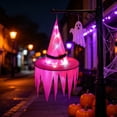 thumbnail image 4 of LED Light Up Jagged Witch Hat with Glowing Ghost Effect, Battery-Powered Halloween Yard Decor, Illuminated Party Prop for Walkway, Lawn and Spooky Outdoor Patio Decoration, D, 4 of 6