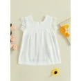 thumbnail image 6 of BemeyourBBs Boho Toddler Girls Summer Dress Bohemia Casual Floral Embroidery Square Neck Sleeveless Dress for Beach Party Cute Clothes, 6 of 9