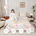 thumbnail image 3 of Manfei Watercolor Floral Leaves Twin Comforter Sets 2pcs,Rustic Botanical Bedding Set,1 Comforter and 1 Pillowcase,Reversible, 3 of 6