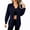Navy, variant on AherBiu Corduroy Tops for Women Button down Shirt Shacket Lapel Collared Long Sleeve Vintage Tops with Pockets(X-Large,Yellow)