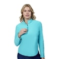 thumbnail image 2 of Free Country Women's Sun Breeze 1/2 Zip Sunshirt Caribbean S, 2 of 6