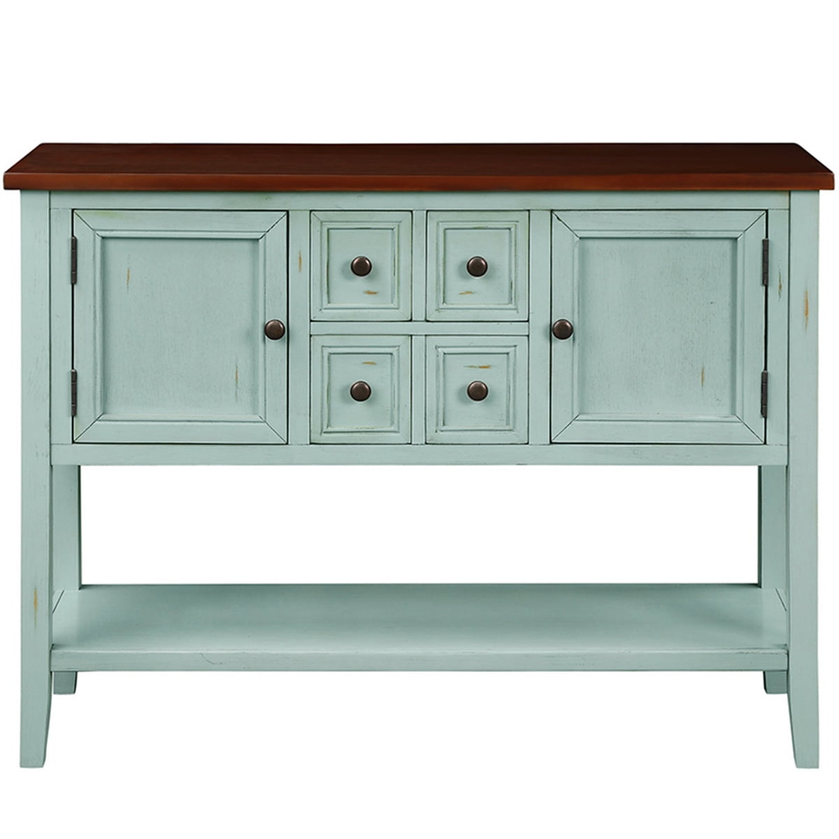 Buffet Table, Sideboard Table Console Tables with Four Storage Drawers ...