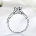 thumbnail image 2 of 7mm Double Rowes Round AAA CZ Band Women's 925 Silver Anniversary Ring Size 5-10, 2 of 5