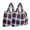 Set 2 M, Red Plaid, variant on Wrapables Foldable Tote Nylon Reusable Grocery Bag (Set of 2), Sloths