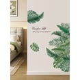 thumbnail image 5 of Green Leaves Wall Decals Palm Tree Leaf Plants Wall Stickers Bedroom Living Room TV Wall Door Decor，transparent stickers, DIY Living room Bedroom stickers, wall decals, kitchen  stickers, 5 of 7