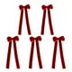 thumbnail image 2 of Lazos navideños de franela burdeos de doble capa | Paquete de 5 colgantes de lazo rojo vino para decorar el árbol | Decoración festiva para el hogar, 2 of 5