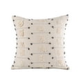 thumbnail image 4 of Phantoscope Boho Woven Tufted Series Decorative Throw Pillow, 18" x 18", Beige with Black Dot, 1 Pack, 4 of 4
