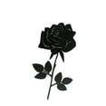 thumbnail image 3 of Metal Rose Flower Wrought Iron Wall Art Home Decor Decoration Patio Black Plaque 12 inch Hand Made, 3 of 4
