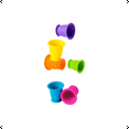 thumbnail image 3 of Fat Brain Toy Suction Kupz - 6 silicone cups, Ages 12 months & up, 3 of 5