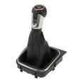 thumbnail image 1 of Perillas de cambio manual de 5 velocidades Unique Bargains con cubierta para VW Golf 5 MK5 GTI GTD R32 2004-2009, palanca de cambio de plástico con cuero sintético, negra y roja, 1 of 6