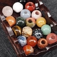thumbnail image 4 of Cuentas de cristal natural de 14 mm con agujero grande y cuentas redondas de 5 mm para manualidades hechas a mano, decoración del hogar y perlas, 4 of 5