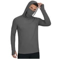 thumbnail image 2 of Hoodies for Men UPF 50+ Sun Protection Long Sleeve Shirt Outdoor Hiking Running Fishing Workout T Shirts with Mask, 2 of 8