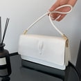 thumbnail image 3 of Bolso de mano para mujer con patrón de cocodrilo, Bolso de hombro de cuero PU, elegante embrague (blanco), 3 of 5