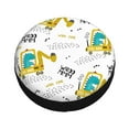 thumbnail image 3 of Gaeub Dinosaur on Excavator 14-17in Tire Cover, Spare Tire Cover, for Camper Caravan, Trailer, Car, Truck, SUV, Jeep - 16 inch, 3 of 9