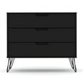 thumbnail image 1 of Manhattan Comfort Rockefeller Commode de Rangement Moderne Mi-Siècle à 3 Tiroirs, Noir, 1 of 8