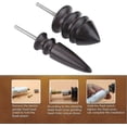 thumbnail image 4 of 2pcs Black Ebony Leather Burnisher Leather Tip Slicker Power Tool Leather Tools Polished Head for Rotary Tools, 4 of 5