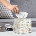 thumbnail image 6 of Kdxio Flower Rabbit Print Tissue Box Cover,Square Decorative PU Leather Facial Paper Case Organizer Holder Dispenser for Bathroom,Night Stands,Desk,Car 5.2''X5.2''X5.2'', 6 of 8