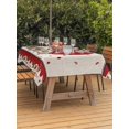 thumbnail image 2 of Outdoor Tablecloth with Umbrella Hole and Zipper, Red Valentine's Day Rectangle Table Cloth 60x102 Inch Waterproof Tablecloth, Love Heart Roses Romantic Rustic Picnic Table Cover for Patio Camping, 2 of 7