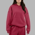 thumbnail image 4 of Olyvenn Womens Hoodie with Kangaroo Pouch Hidden Zipper Pockets Lightweight Oversized Fleece Athletic Sweatshirts Hot Pink XL, 4 of 9