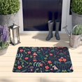 thumbnail image 2 of Pioneer Flower Floral Print Flannel Non Slip Door Rugs,Washable Door Mats Indoor,Decorative Door Mats,Dirt-Resistant and Absorbent Doormat for Entrance,Bedroom,Kitchen,Bathroom,23.5"x16", 2 of 5