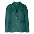 thumbnail image 6 of Atogsazn Women's Business Casual Blazers Long Sleeve Notch Lapel Trendy Work Office Blazer Jackets Outerwear 2025 Fall Fashion Green L, 6 of 9