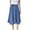 M63 Blue, variant on Tfken Summer Skirts For Women Solid Color Elastic Waist A Line Denim Skirts With Button Fashion Daily Wear Female Comfortable Clothes Blue