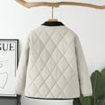thumbnail image 3 of Hvyesh Womens Lightweight Quilted Jacket Winter Button Down Puffer Jackets Plus Size Crew Collar Warm Coats Outerwear, 3 of 8