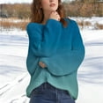 thumbnail image 2 of ManxiVoo Women's Retro Graphic Print Pullover Sweatshirt Casual Comfort Fit Long Sleeve Oversized Top Fall Vintage Style Lounge Wear S Size Sky Blue, 2 of 4