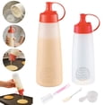 thumbnail image 2 of TNDCKP - Juego de botellas de masa para panqueques, mezclador y dispensador de panqueques con bola de batidor, botella mezcladora para panqueques, gofres, magdalenas, crepes (500 ml + 400 ml), 2 of 8
