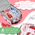 thumbnail image 4 of Tirrinia Small Insulated Lunch Bag for Men Women Kids, Portable Reusable Thermal Lunch Box Cooler Tote for Adults, Polyester, Pink Watermelon, 4 of 9