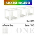 thumbnail image 2 of Cheinxy 1st Birthday 'ONE' Decorations Boxes for Boys Girls - Clear Cube Blocks 'ONE' Letters for Cake Smash Photoshoot Props & Backdrop(White), 2 of 7
