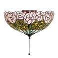thumbnail image 5 of 16" Wide Tiffany Cabbage Rose Fan Light Fixture, 5 of 7