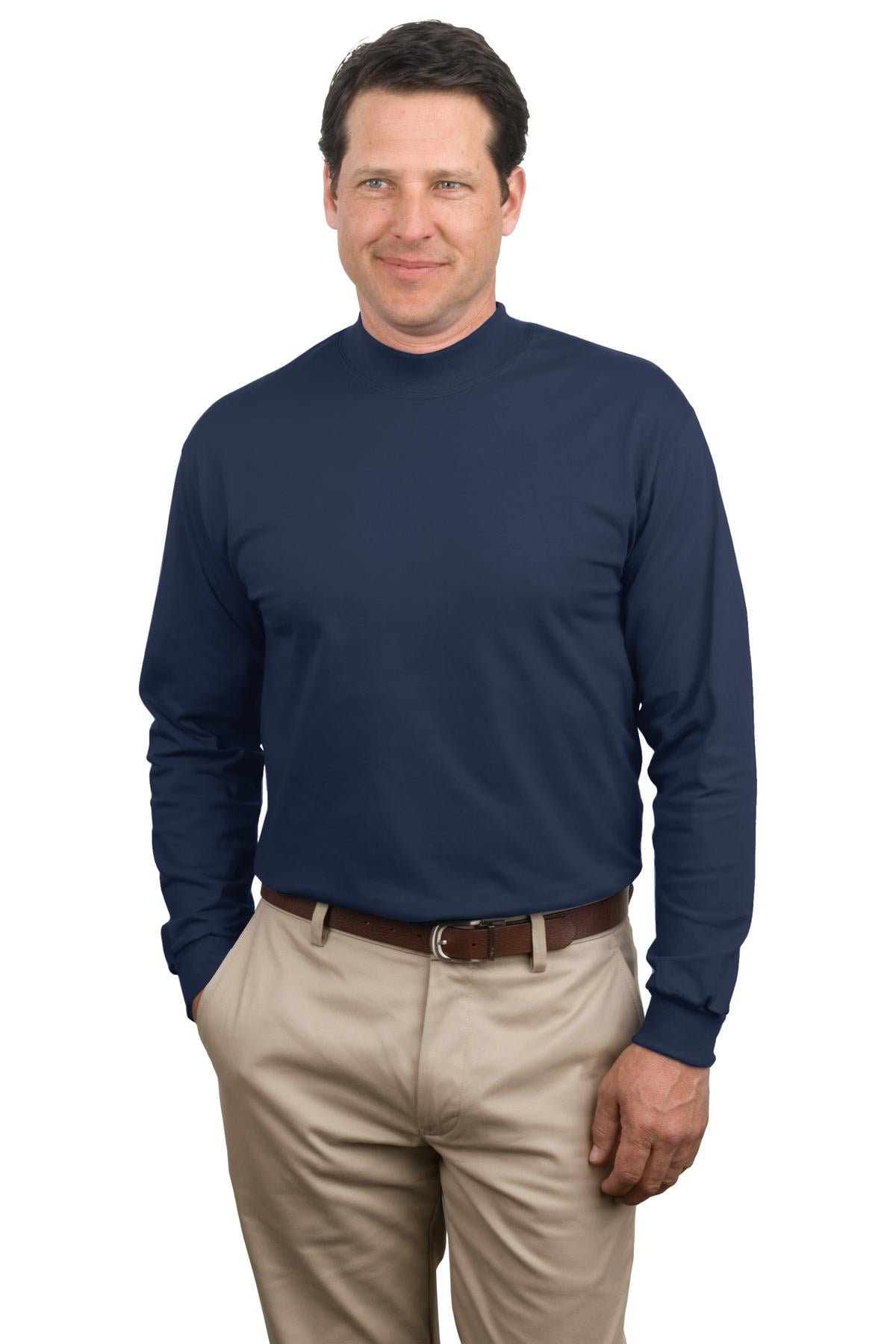 mens dress mock turtleneck shirt