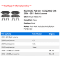 thumbnail image 2 of Rear Brake Pad Set - Compatible with 2006 - 2011 Buick Lucerne 2007 2008 2009 2010, 2 of 2