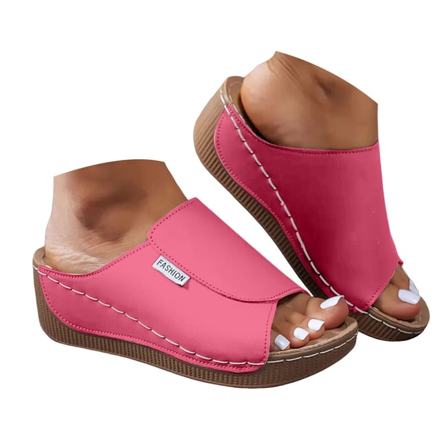 DXOUPM Sandales pour Femmes Compensées Confortables Respirantes Bout Ouvert Décontractées Plage Été Sandales
