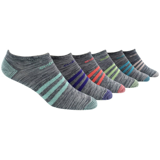 adidas Women's Superlite No Show Socks (6-Pair) Women's Sock size (5-10)  Onix - Clear Onix Space Dye/ Easy Green/ Energy Ink Bl - Walmart.com