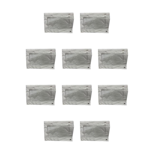 Kearding Estuche para documentos duradero y elegante para estudiantes y profesionales Carpetas elegantes Estuche con cremallera Blanco Blanco 10Conjunto