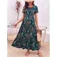 thumbnail image 5 of Beaisland Women's Maternity Dress Short Sleeve Pleated Flowing Pregnancy Beach Dresses, 5 of 7