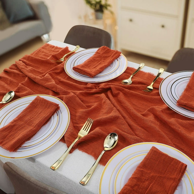 Burnt Orange Linen Cloth Napkins, Burnt Orange Wedding Napkin, Wedding  Table Cloths, Thanksgiving Linen Dinner Napkins, Linen Table Napkins 