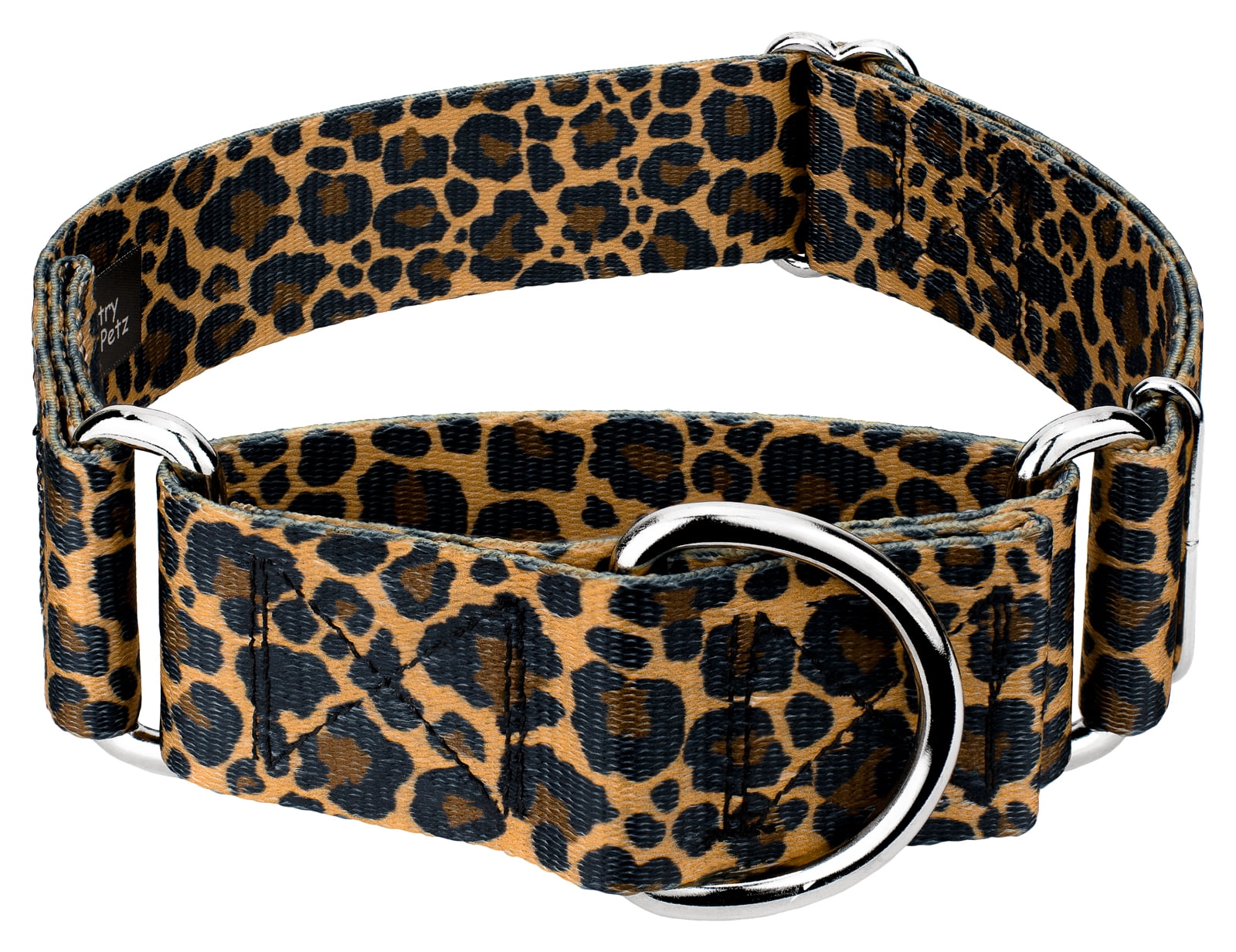 Country Brook Petz® 2 inch Leopard Print Martingale Dog Collar, Large