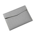 thumbnail image 3 of PU Leather Folder A4 Business Briefcase Multifunctional Large Capacity Expanding Gray, 3 of 8