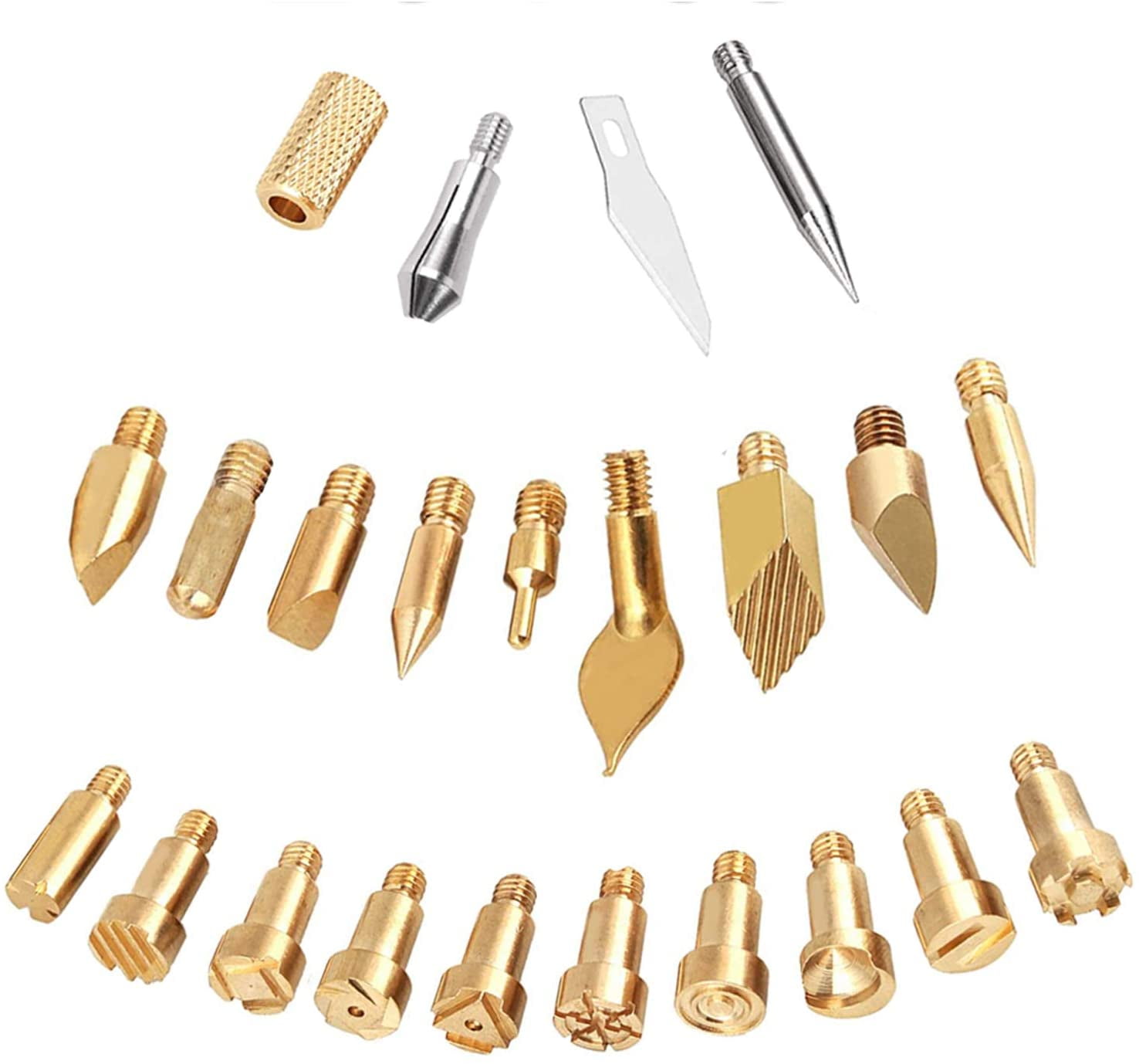 SREMTCH 23Pcs Pyrography Wood Burning Tips, Wood Burning Tool Kits