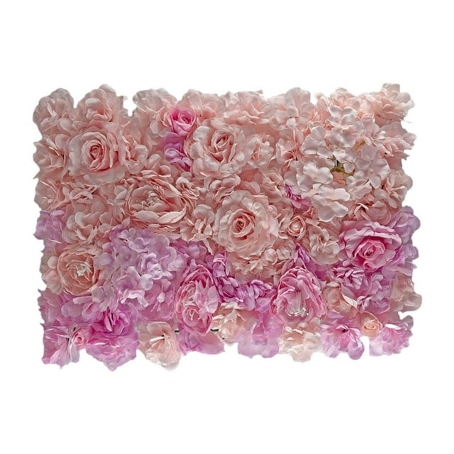 Propiedades de fotografía de paneles de pared de flores artificiales de boda 23.6x15.7 pulgadas para la fiesta de participación de Ligera Púrpura rosa