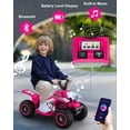 thumbnail image 4 of TOYBSNR 6V Ride on ATV Toys, Toddler Car, Ride on Car w/ Music Player, Electric Car for Boys Girls Aged 1-3 Years, Pink, 4 of 7