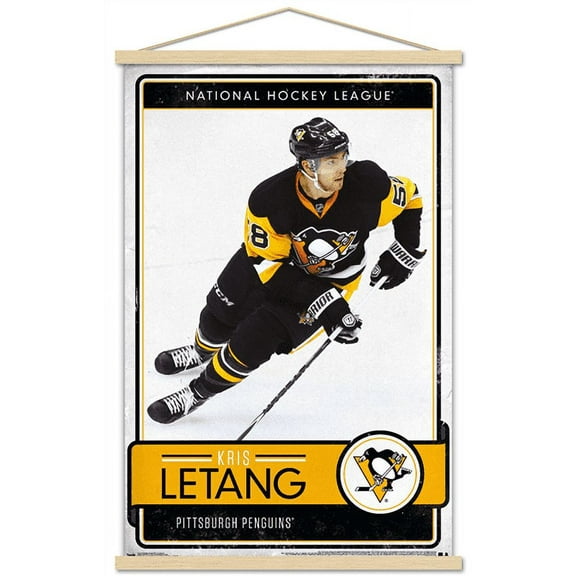 NHL Pittsburgh Penguins - Kris Letang 16 Wall Poster with Wooden Magnetic Frame, 22.375" x 34"
