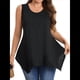 thumbnail image 3 of Blusas Sin Mangas para Mujer, Blusas Tipo Túnica de Verano de Talla Grande, Cuello Redondo, Informales, Holgadas, Corte Holgado. Negro XXL, 3 of 9