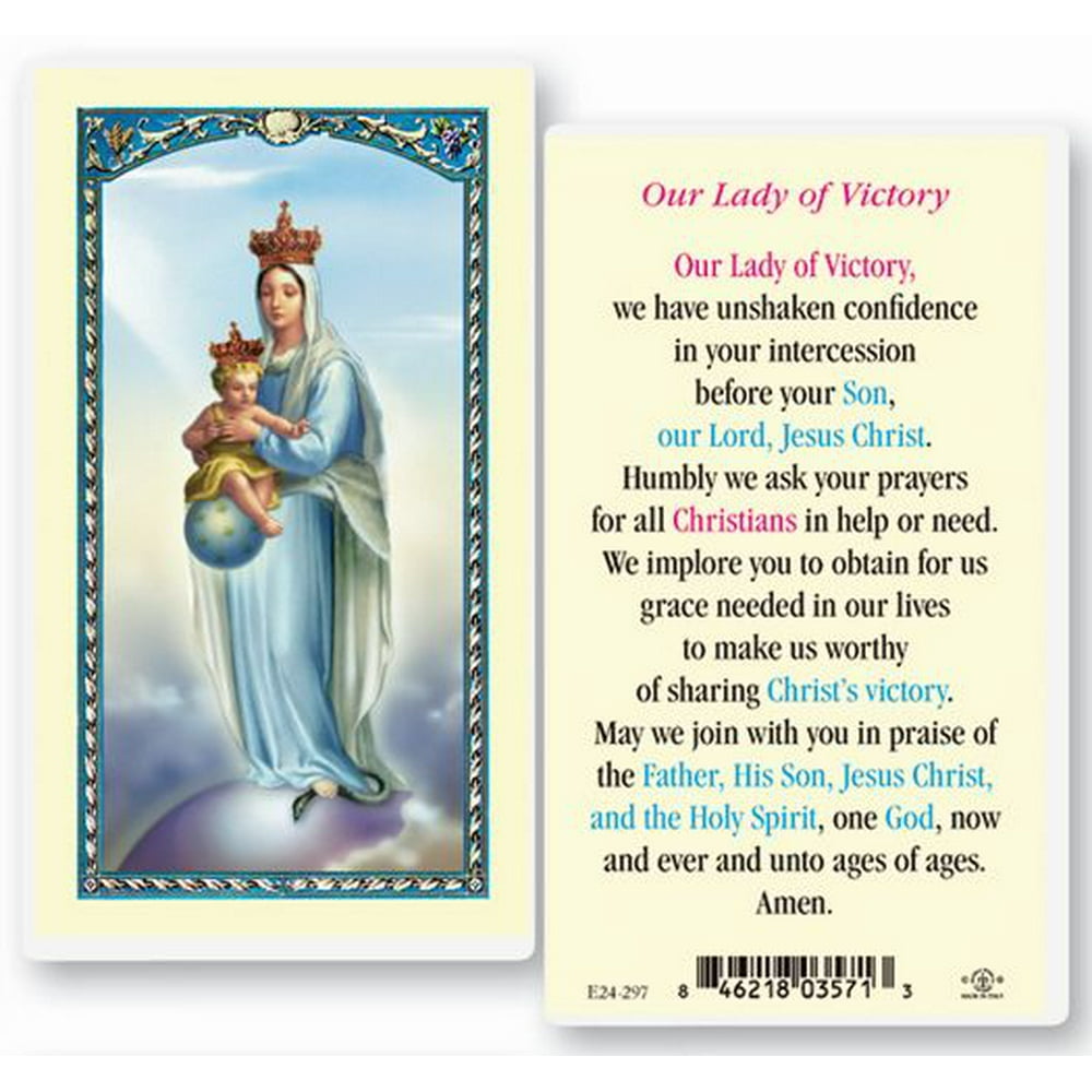 Our Lady of Victory Holy Card | Laminated Italian Holy Prayer Cards ...