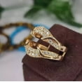 thumbnail image 4 of 14K Yellow Gold Plated 2Ct Round Cut Lab Created Diamond Women's Wedding Enhancer Band Ring, 4 of 5